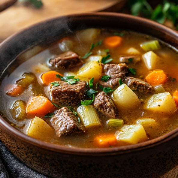 recipe for soup using leeks and beef