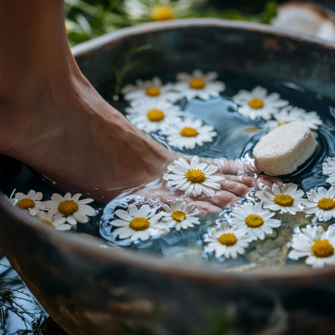 Foot Soak for Dry, Cracked Heels