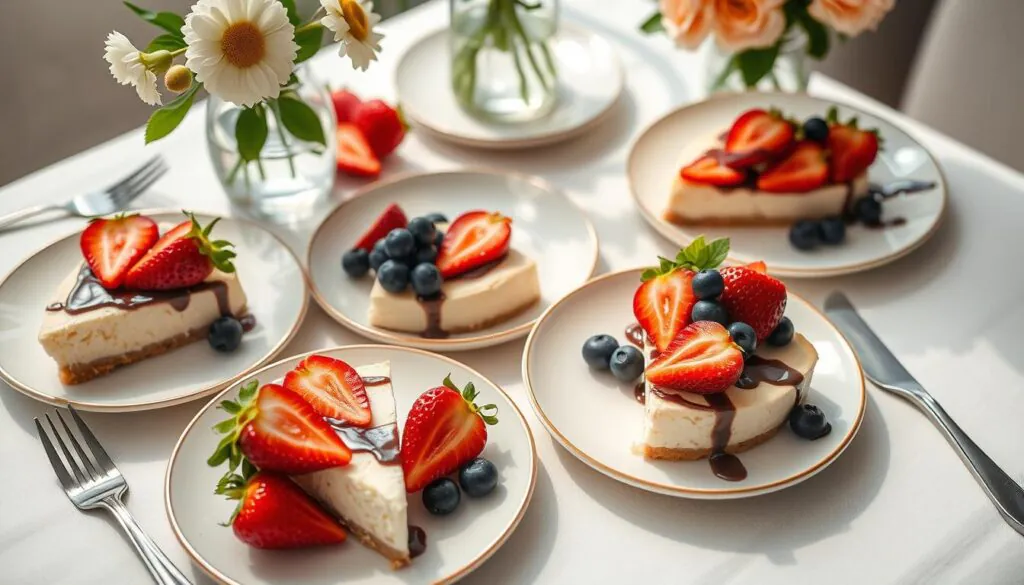 Serving suggestions for cheesecake