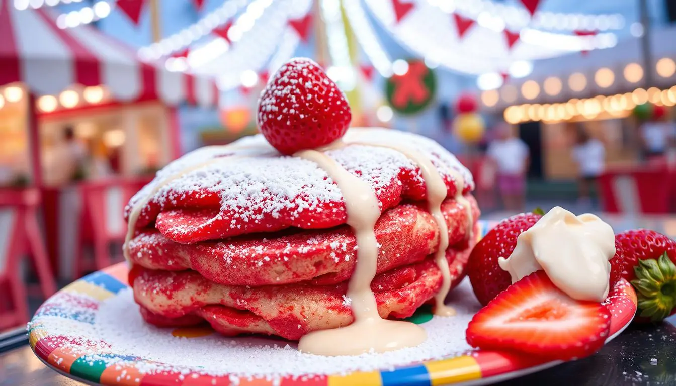 Easy red velvet funnel cake recipe using box cake mix