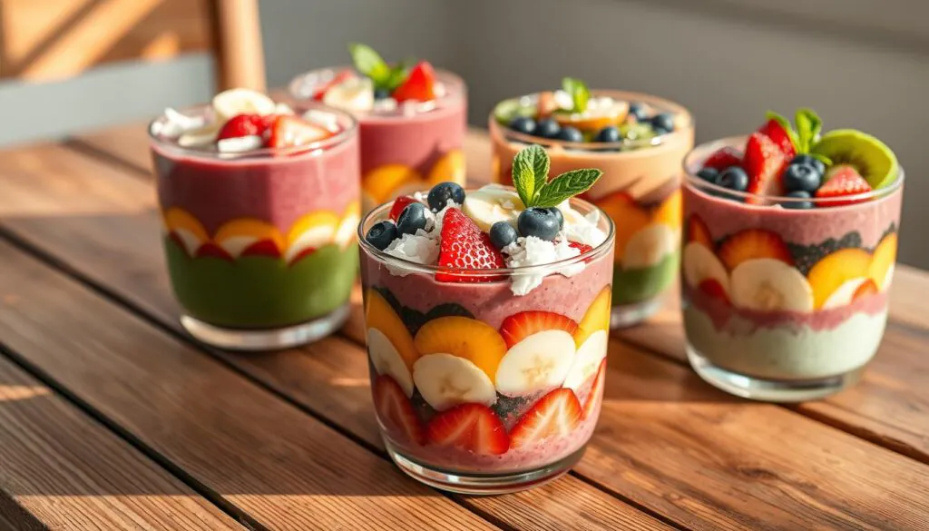 Fruit smoothie bowls