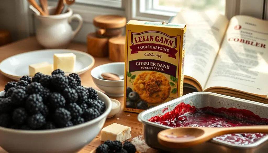 How can I use frozen blackberries with Louisiana cobbler mix