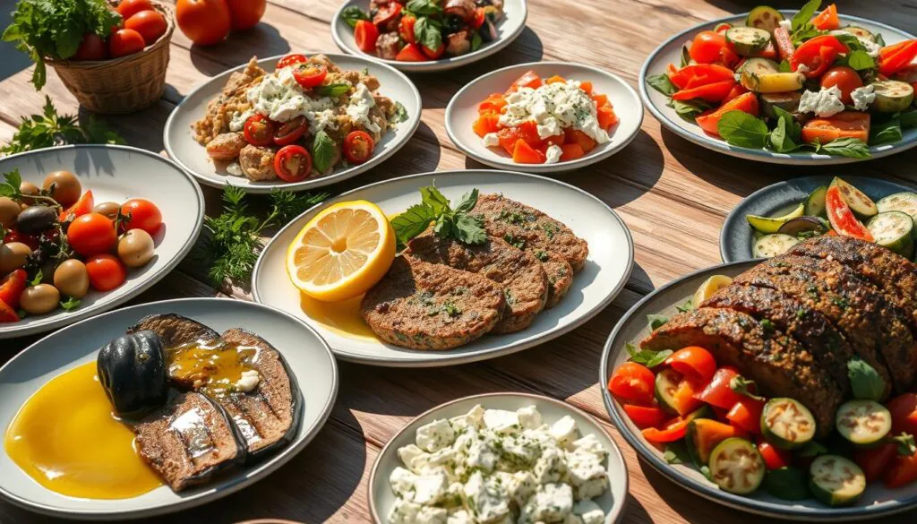 Mediterranean diet flavors in dishes