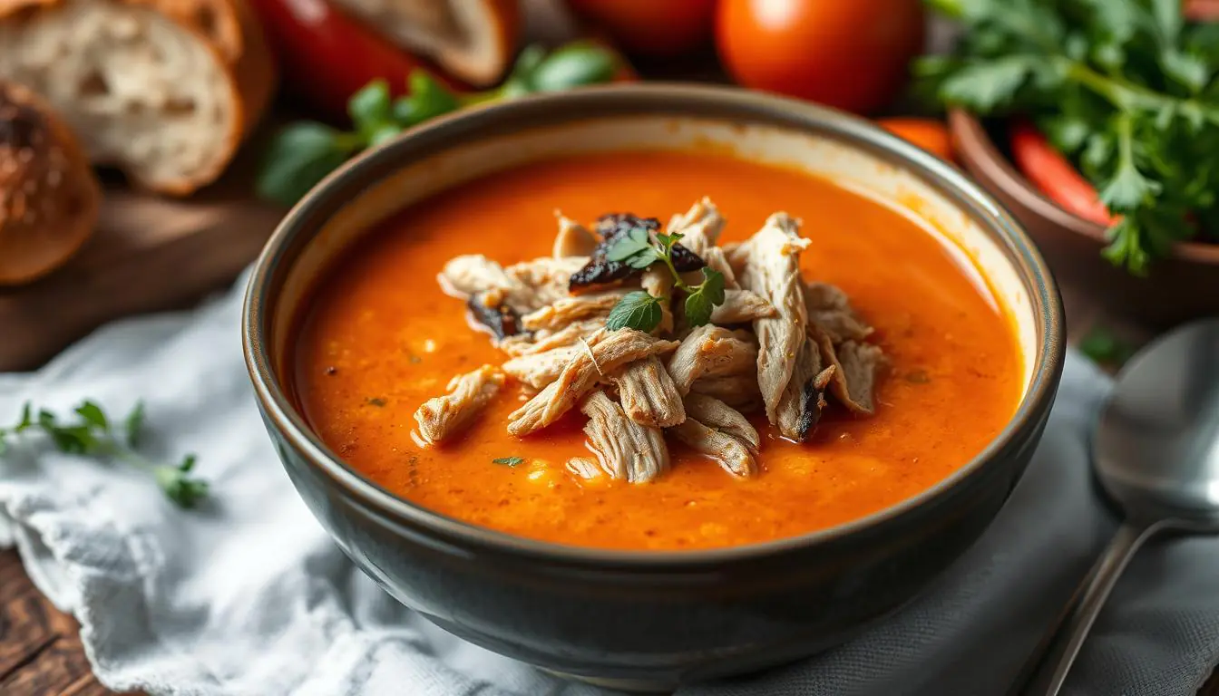 Smoky chicken tomato bisque recipe