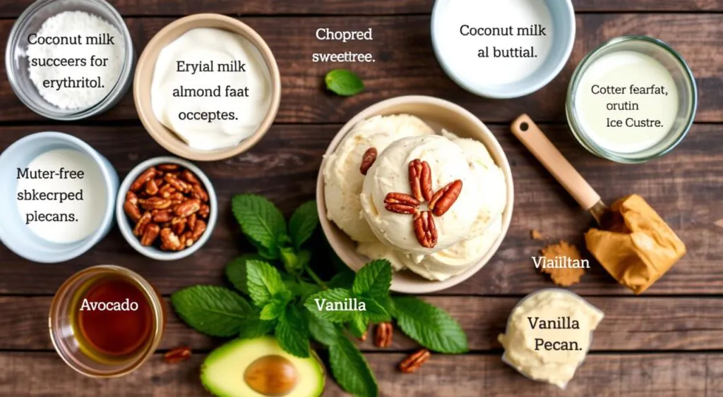 Substitution options for dietary restrictions in keto-friendly ice cream