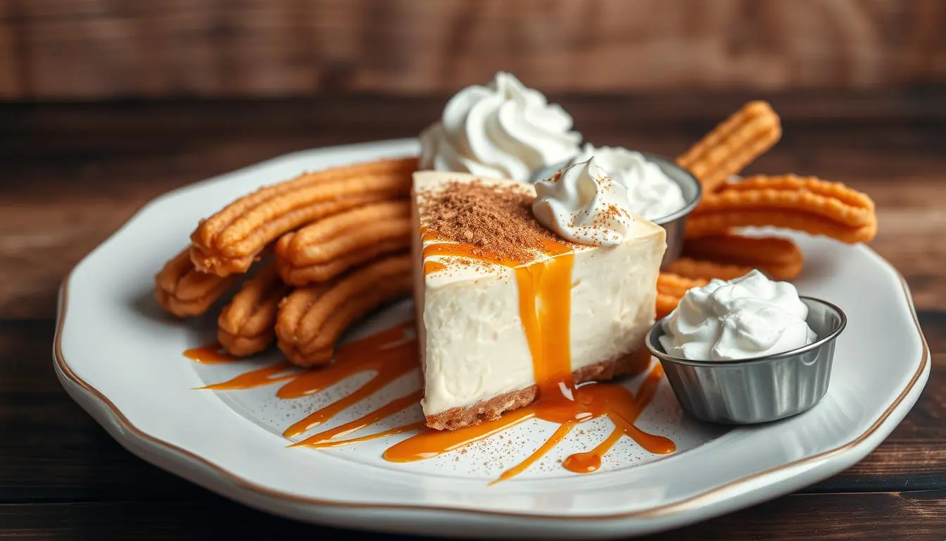 What is churro cheesecake made of?