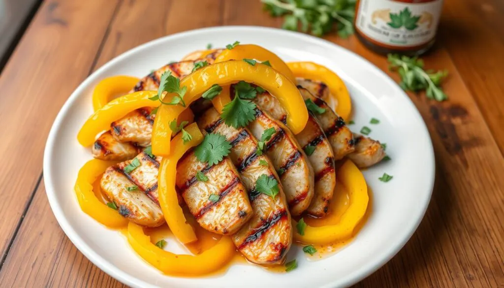 chicken with yellow peppers