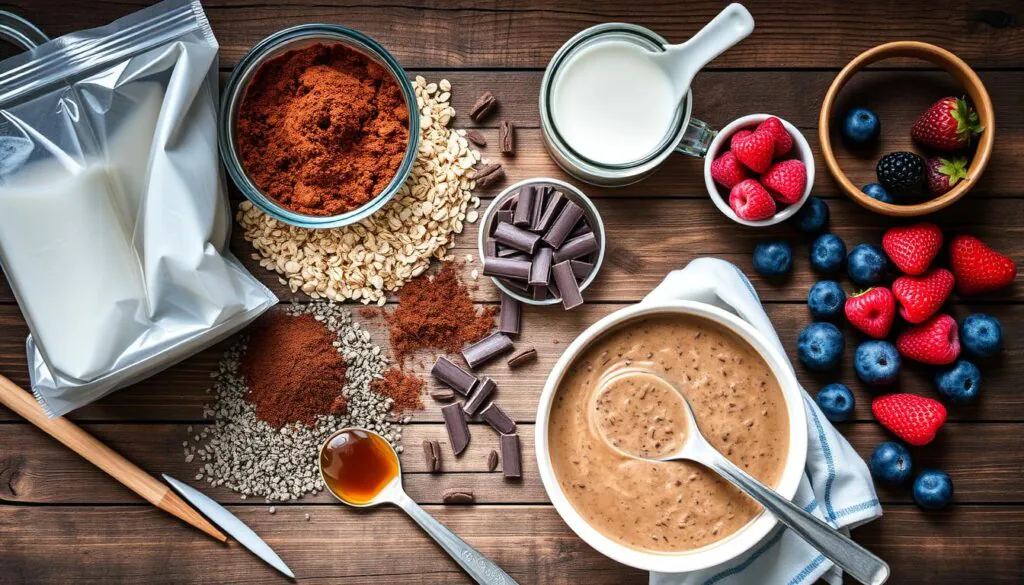 chocolate overnight oats ingredients