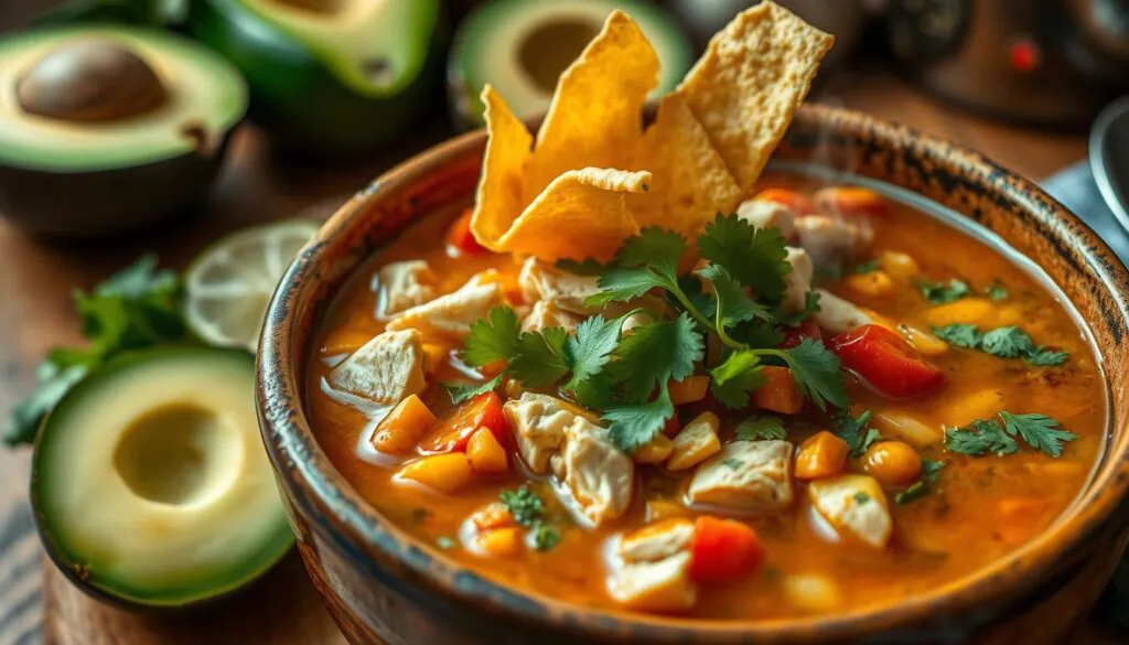 comfort food chicken tortilla soup