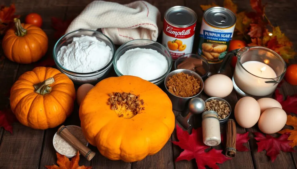 ingredients for pumpkin bread