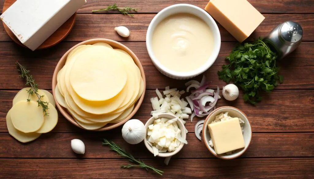 ingredients for scalloped potatoes