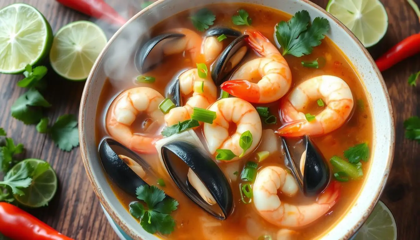 kenny's hot and sour seafood soup