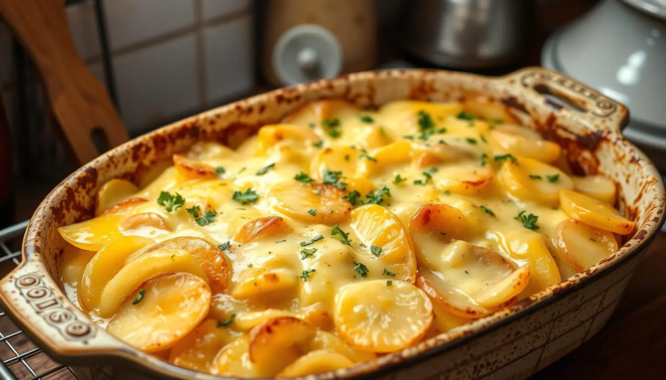 old fashioned scalloped potatoes with cheese whiz