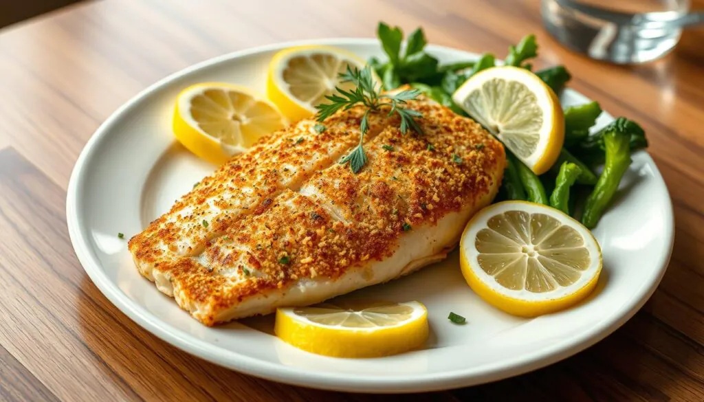 parmesan-crusted tilapia