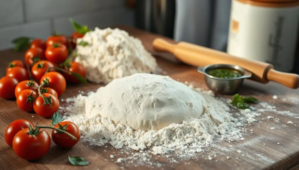 pizza dough recipe using 00 flour whole tomatoes and chimichurri