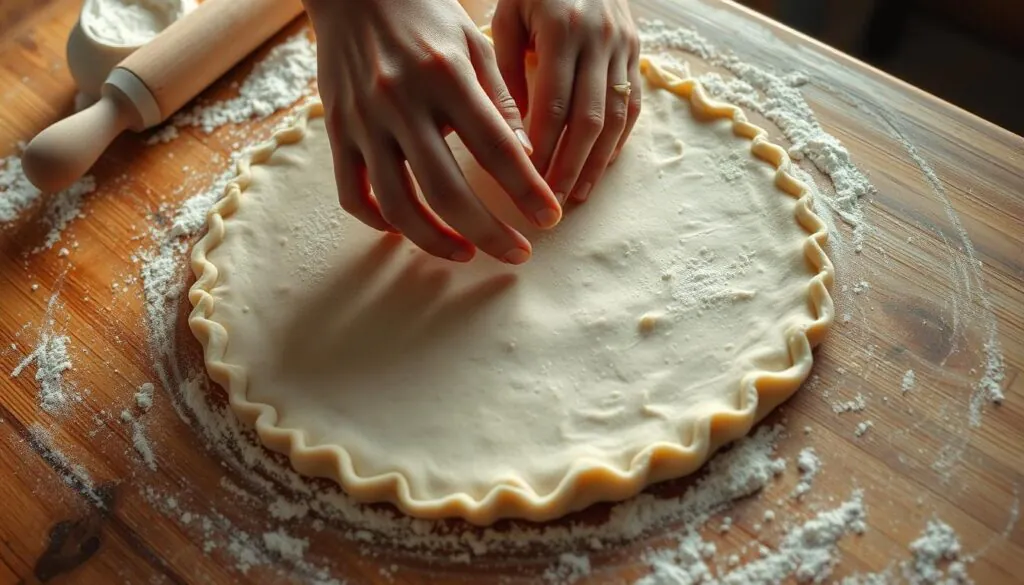 preparing the crust