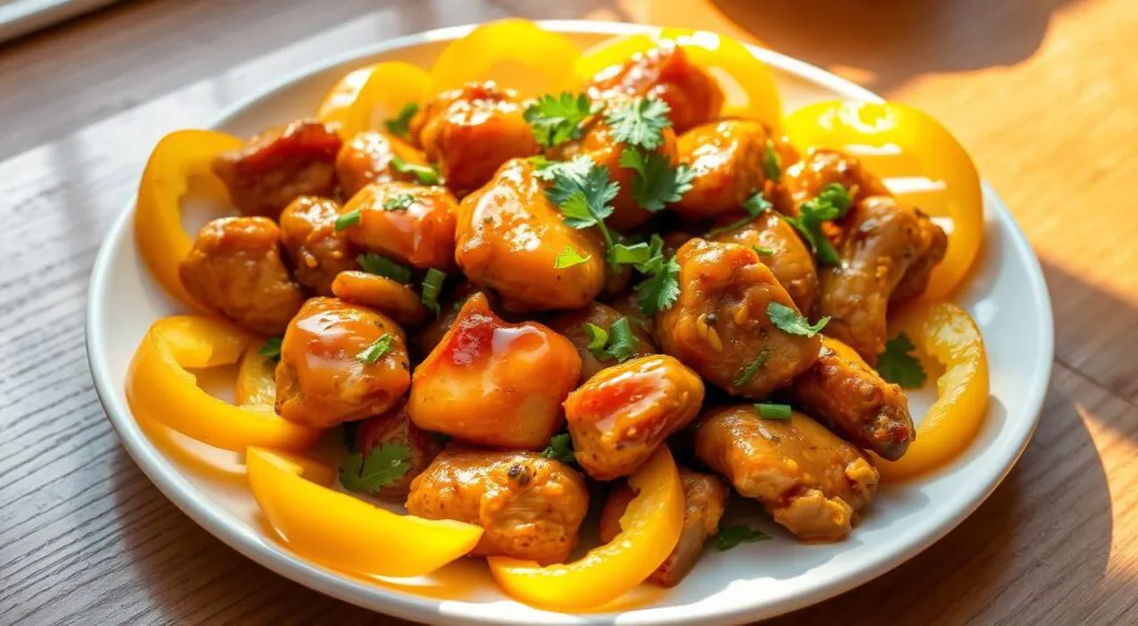 recipes using kraft asian dressing chicken and yellow peppers