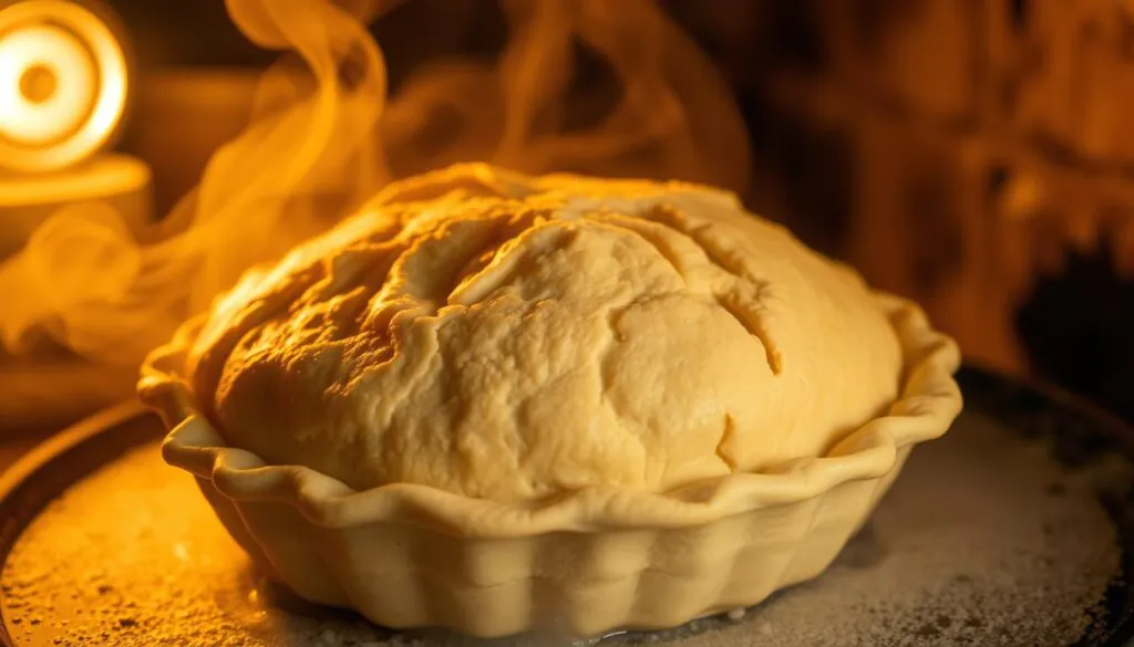 sourdough crust baking