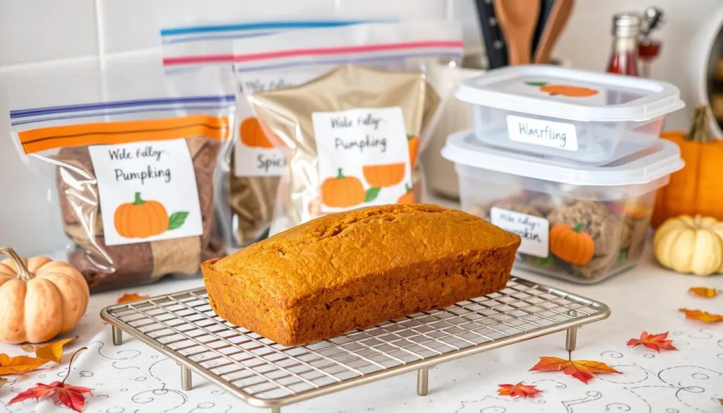 storage guidelines for freezing pumpkin bread