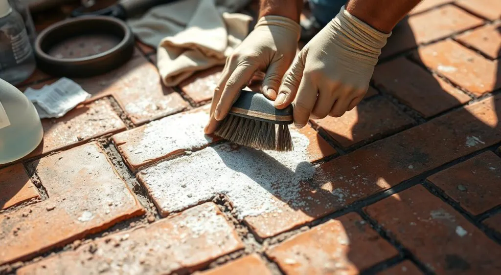 surface preparation for sealing bricks